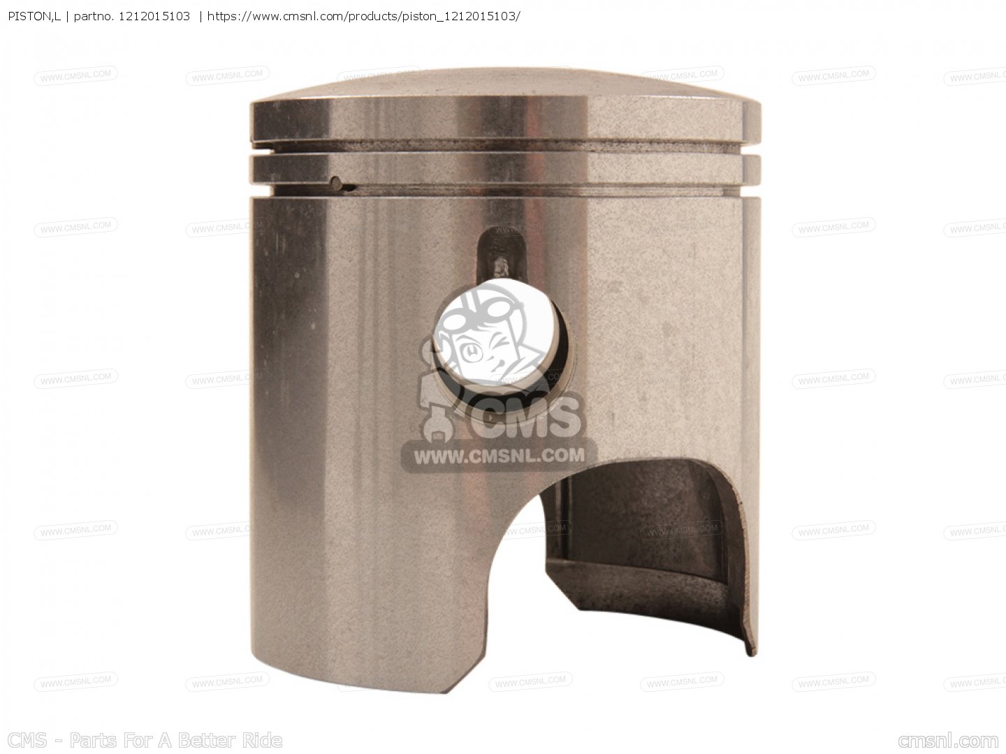 SUZUKI GT500, SUZUKI T500, SUZUKI GT750 LEFT HAND PISTON (1.00 OVERSIZE) GENUINE 12103-31870-100