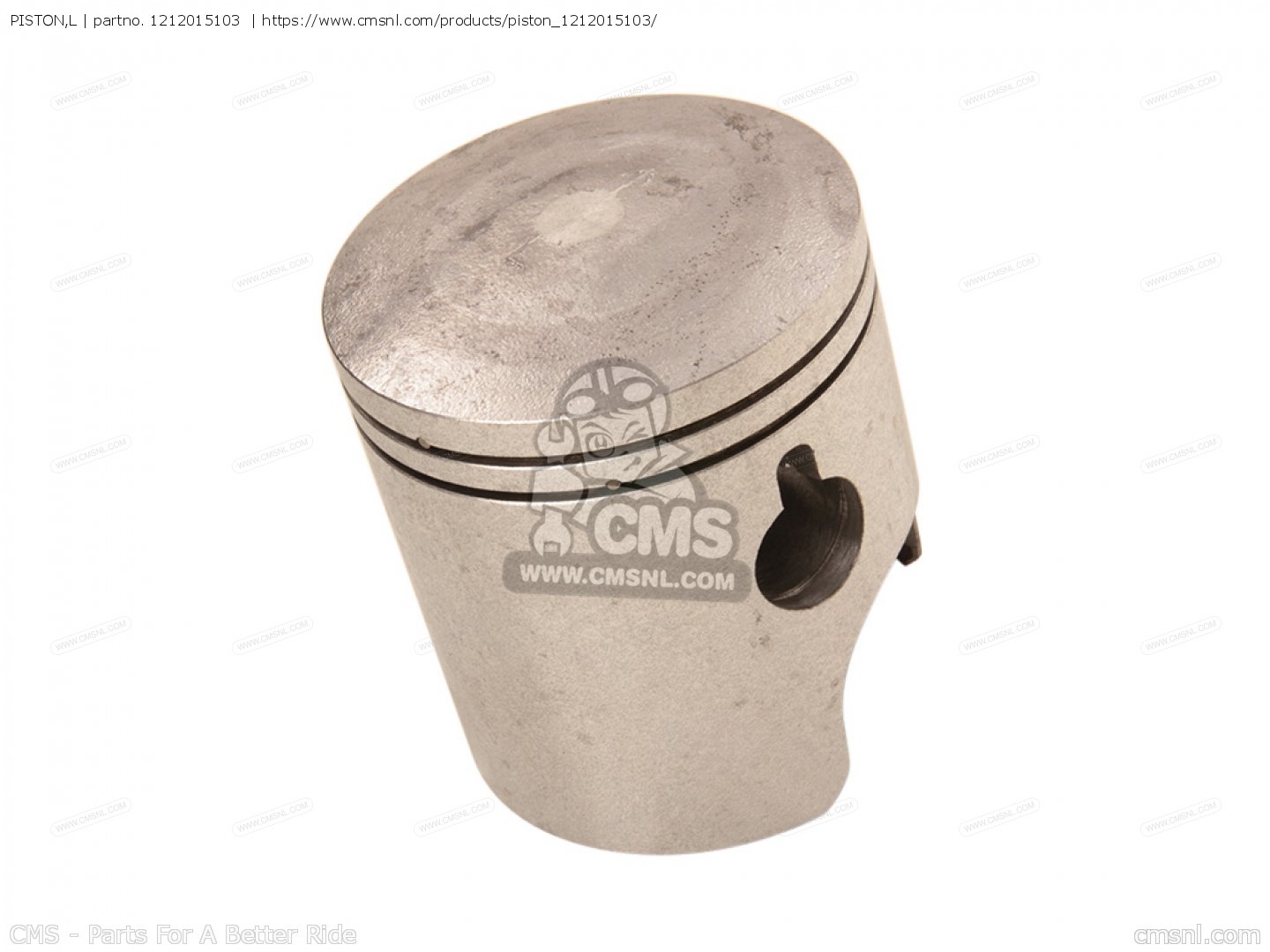 SUZUKI GT500, SUZUKI T500, SUZUKI GT750 LEFT HAND PISTON (1.00 OVERSIZE) GENUINE 12103-31870-100 - Image 2