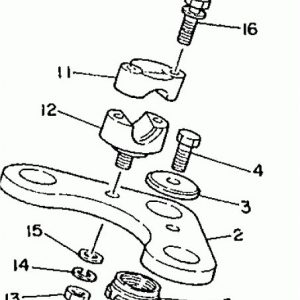 YAMAHA STEERING STEM TOP BOLT GENUINE 122-23451-00 / 90106-10046 No 4 IN PICTURE