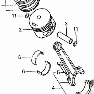 HONDA NT400 BROS, NV400C SHADDOW CRANKSHAFT BIG END SHELL No6 IN PICTURE 13216-MM4-000 (EACH)