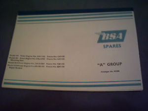 BSA A7/A10 (1958-on) PARTS BOOK OEM: 00-5086
