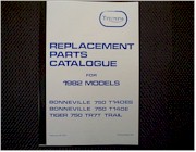 TRIUMPH T140, T140E, TR7 (1980) PARTS BOOK 99-7139
