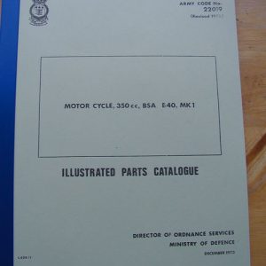 BSA B40 MK1 WD Models PARTS BOOK