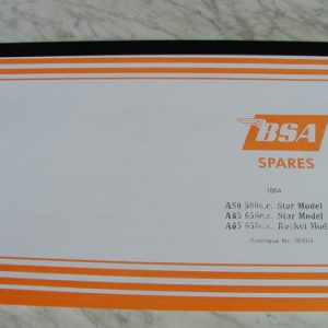 BSA A50 Star, A65 Star and Rocket models (1964) PARTS BOOK OEM: 00-5116