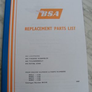 BSA A50, A65 (1969) PARTS BOOK OEM: 00-5145