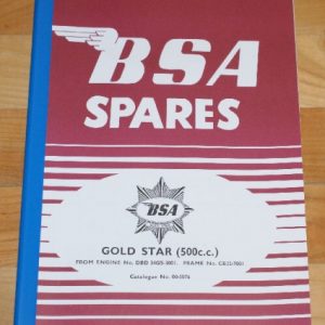 BSA DBD34 (1958) GOLDSTAR 500CC PARTS BOOK OEM: 00-5076
