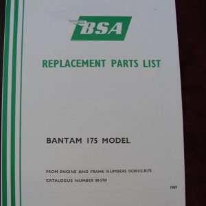 BSA B175 Bantam (1969) PARTS BOOK OEM: 00-5701