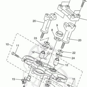 YAMAHA XT600, VIRAGO, FZ8, XV250, XV535 ETC STEERING YOKE  DAMPER BUSH GENUINE 5A8-23434-01 (No12 IN PIC)