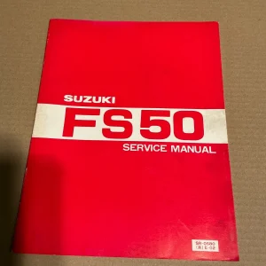 SUZUKI FS50 (1980-on) GENUINE SERVICE MANUAL PART NUMBER SR-0580 PRE-USED