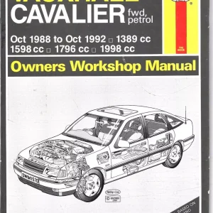 VAUXHALL CAVALIER FWD PETROL (1988-92) 1389/1598/1796/1998cc WORKSHOP MANUAL 1570 (PRE-OWNED) HARD BACK!