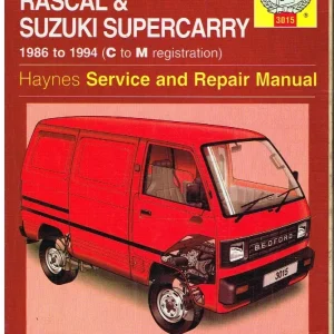 BEDFORD/VAUXHALL RASCAL & SUZUKI SUPERCARRY (1986-94) HAYNES WORKSHOP MANUAL 3015 (PRE-OWNED) HARD BACK!