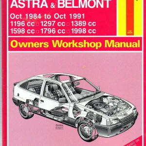 VAUXHALL ASTRA & BELMONT PETROL (1984-88) 1196/1297/1598/1796/1998cc WORKSHOP MANUAL 1136 (PRE-OWNED) HARD BACK!