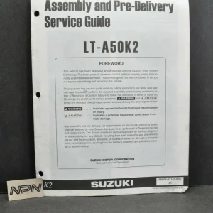 SUZUKI LT-A50 K2 QUAD GENUINE SET-UP MANUAL PART NUMBER 99505-01141-01T PRE-USED