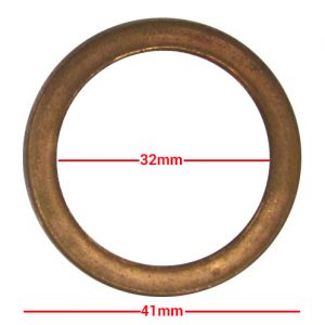 Exhaust Gaskets Flat Copper OD 41mm, ID 32mm, Thickness 4mm (each)
