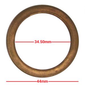 Exhaust Gaskets Flat Copper OD 44mm, ID 34.50mm, Thickness 4mm (each)