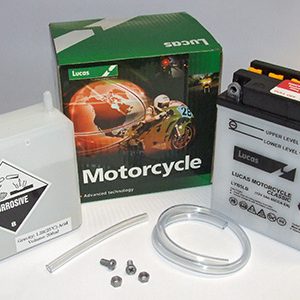 Lucas Battery LYB5LB  Genuine 12V Lucas Battery LYB5LB for Classic Motorcycles. Supplied with Acid Pack YB5-LB