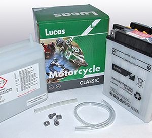Lucas Battery LYB14LA2  Genuine 12V Lucas Battery LYB14LA2 for Classic Motorcycles. Supplied with Acid Pack YB14L-A2