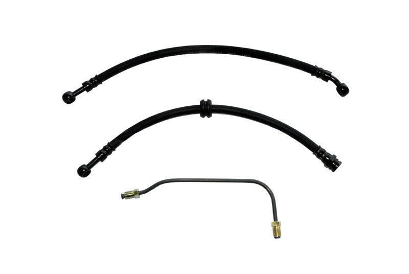 HONDA CB500K, HONDA CB500F (FRONT) REPLICA BRAKE HOSES SET Upper & Lower Steel Pipe