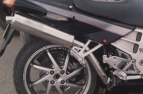 HONDA VFR750FL - FP (1989-93) HIGH LEVEL SILENCER INC LINK PIPE IN STAINLESS STEEL (REMOVABLE BAFFLE TYPE)