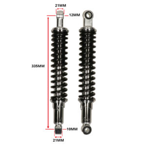 HONDA MB50, HONDA MT50 Shock absorber set MDI 335mm black/chrome (PAIR) MMP 11166