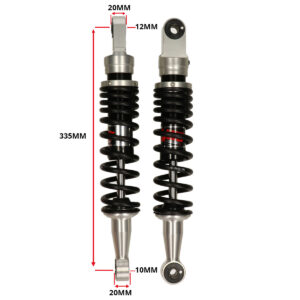 HONDA MB50, HONDA MT50 YSS ECO-LINE 335mm Black Spring Rear Shock Absorbers (Pair) MMP11437YSS