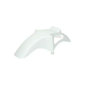 HONDA MB50, CAMINO, PUCH, UNIVERSAL FRONT MUDGUARD, FRONT FENDER (WITH SPOILER) WHITE MMP15185