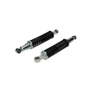 HONDA MT50, HONDA MB50 REAR SHOCK ABSORBERS 395mm Long black/chrome (PAIR) MMP11219