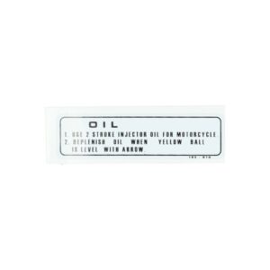 HONDA MB50, HONDA MT50 OIL TANK STICKER White/Black 87570-183-610