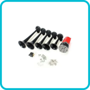 Black 5 Pcs Trumpet Musical Dixie Car Dukes of Hazzard Compressor 12V Car/Motorcycle Air Horn MMP44764