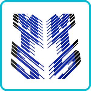 HONDA MT50, MT5 Sticker Set (1988-89) blue white MMP9604 (PAIR)