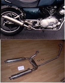 YAMAHA XV920 TR1 CHAIN DRIVE MODEL (1981-86) PREDATOR 2-2 COMPLETE EXHAUST SYSTEM (ROAD) MMPXV920ROAD