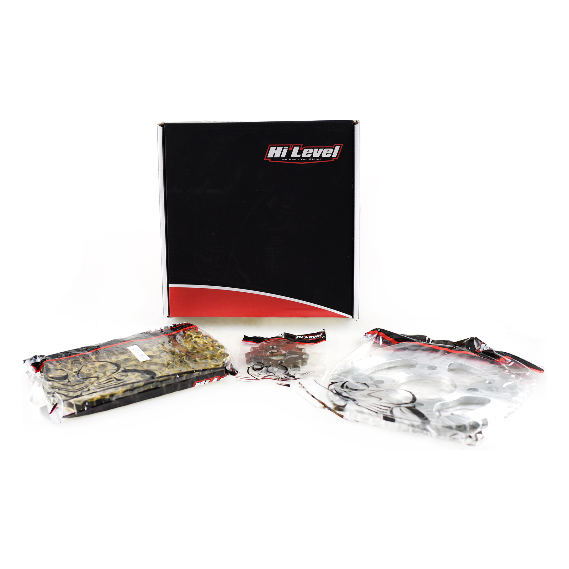 HONDA CB125F, HONDA GLR125 (2015-19) CHAIN & SPROCKET KIT by HILEVEL