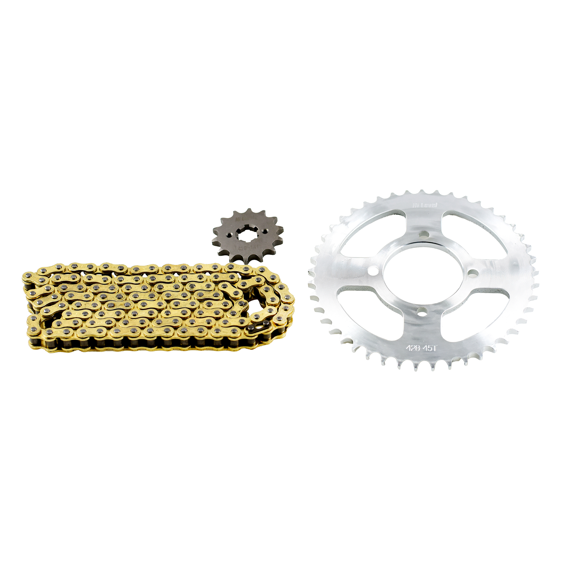 YAMAHA YBR125 E (2007-17) CHAIN & SPROCKET KIT by HILEVEL MMP610008