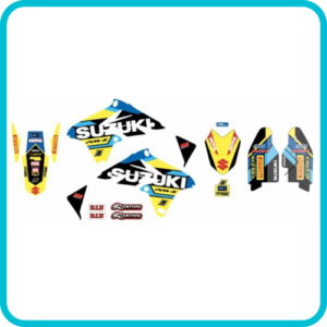 SUZUKI RMZ250 2010-18 WORLD RESTYLE KIT BLACKBIRD GRAPHIC STICKER KIT 2319R7