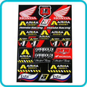 STICKER SET SHEET  50x35cm HONDA GARIBOLDI 5076G