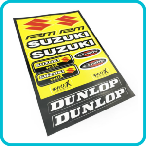 STICKER SET SHEET SUZUKI / DUNLOP, SIZE. 230mm X 330mm, 122008146