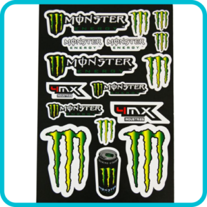 STICKER SET SHEET MONSTER 30x45cm