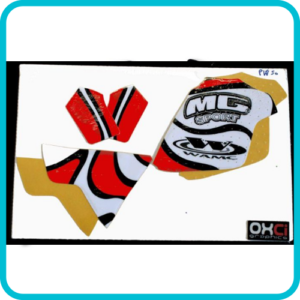 YAMAHA PW50 ROCKSTAR RED/WHITE/BLACK DECALS STICKER KIT