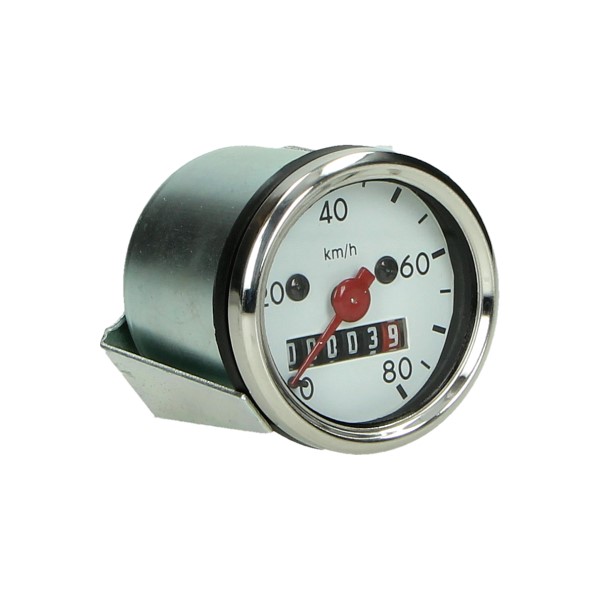 Simson, Hercules, Camino, Kreidler, Puch Maxi, Zundapp, Tomos 48mm Diameter White Speedometer MMP124045