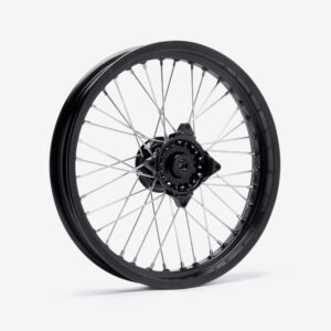 Supermoto Front Wheel 17 x 2.50inch for (Disc Brake) in Black with Dark Gray Hub (see Model Fitment List) WHLF015