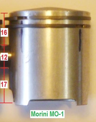 MOTORI MORINI FRANCO ENGINES Morini Gyromat, Convert, Gyrokick, MO1, MO2, MO4 41.6mm PISTON (BUT WITH ONE RING ONLY)