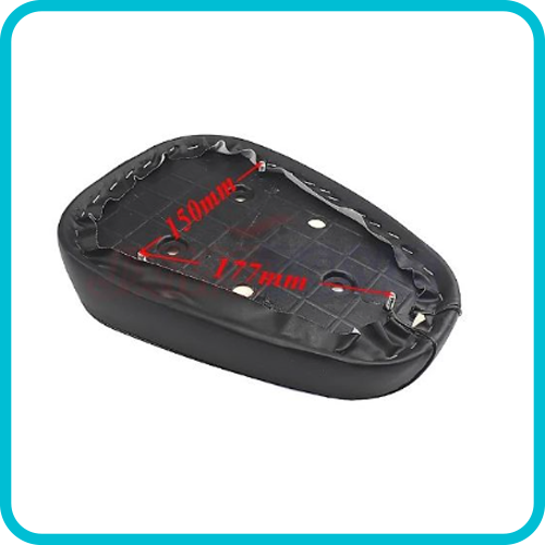 HARLEY HONDA SUZUKI PASSENGER BACKREST CUSHION PAD SYNTHETIC LEATHER MOTORCYCLE SEAT - Image 2