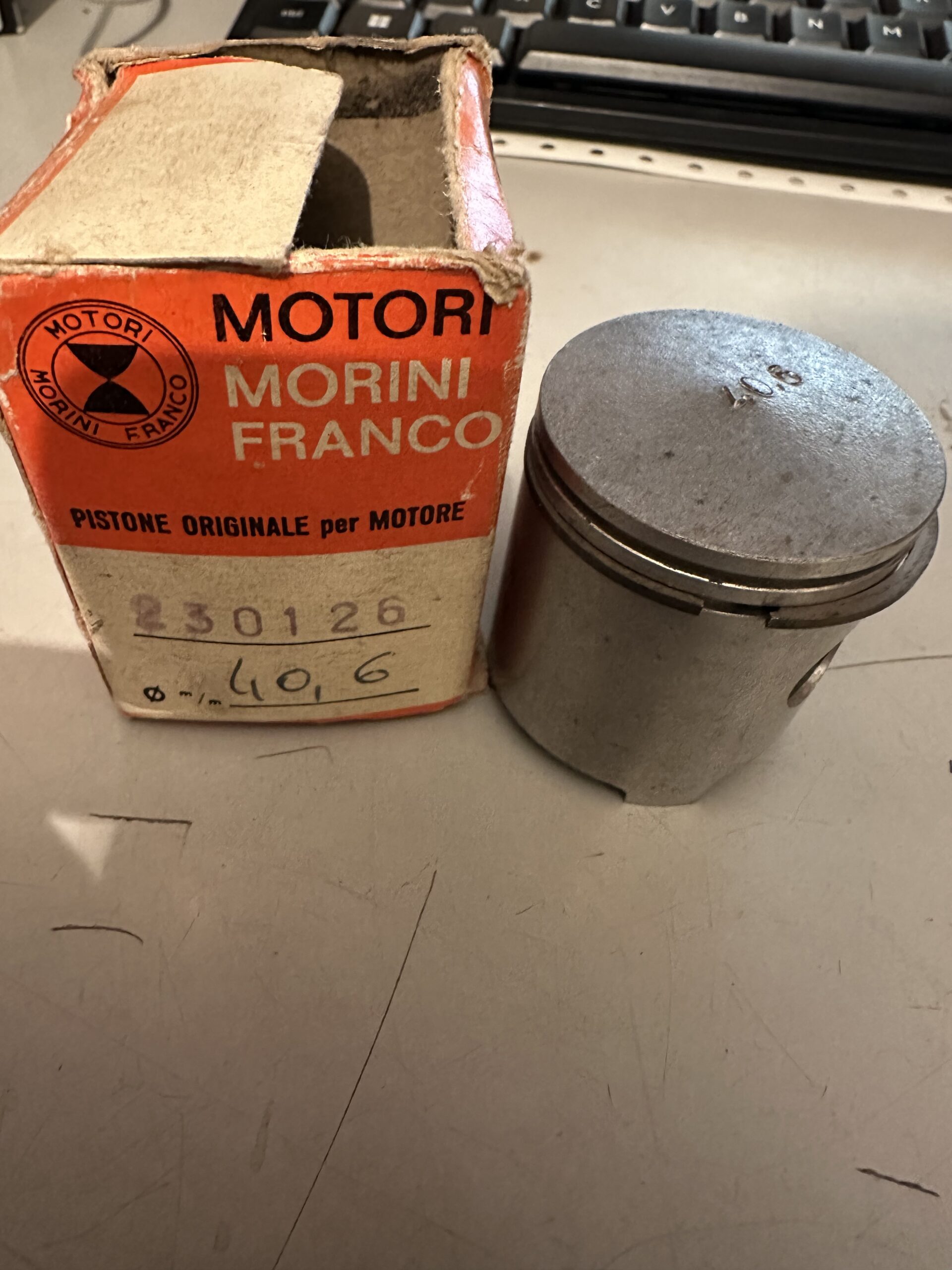 MOTORI MORINI FRANCO ENGINES Morini Gyromat, Convert, Gyrokick, MO1, MO2, MO4 41.6mm PISTON (BUT WITH ONE RING ONLY) - Image 3