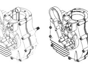 Position 1 CRANKCASE WITH CRANKSHAFT, 350cc, (1976 -on, but can be fitted from mid 1972 for use with Metric mains) MMP111859