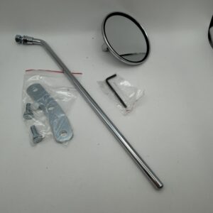 Vespa Lambretta Star 7212 Scooter Mirror R/H 10mm Chrome Round 23mm from head to bend, 4cm from bend to end of thread, 2cm thread length MMP283605HR